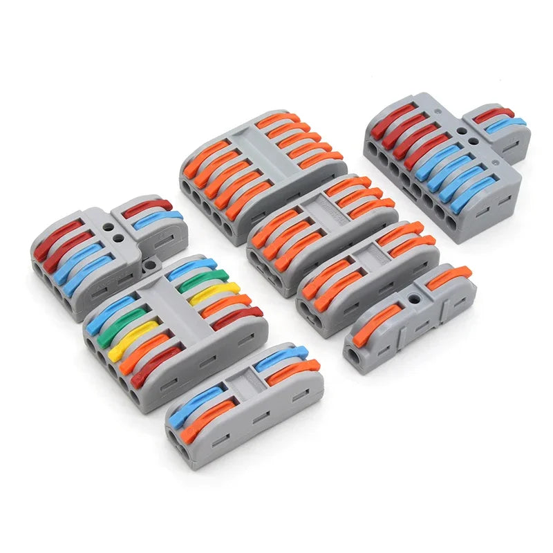 1~100Pcs Quick Wire Connectors Universal Compact Splicing Wiring Cable Connection 0.08-4.0Mm2 Push-In Conductor Terminal