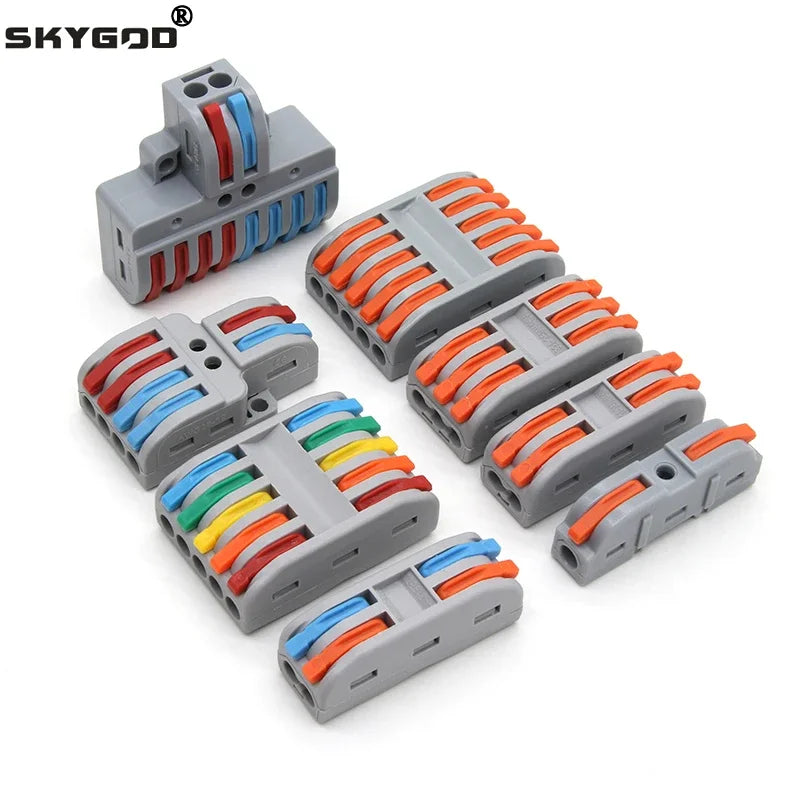 1~100Pcs Quick Wire Connectors Universal Compact Splicing Wiring Cable Connection 0.08-4.0Mm2 Push-In Conductor Terminal